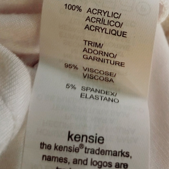 NWT Kensie Off White Double Layer Tank Size Large - Picture 12 of 12